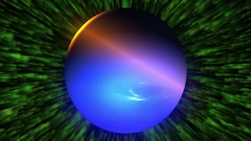 Grüner Hintergrund Blaue Kugel Rotieren Hintergrundanimation