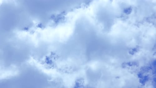 Clouds Flowing in the Blue Sky
