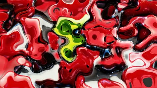 Red Color Material Liquid Animation