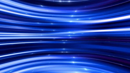 Futuristic Blue Light Speed Warp Tunnel Loop