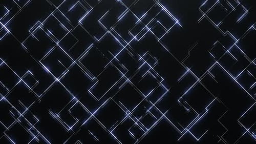 Futuristic Glowing Geometric Lines Motion Background Loop