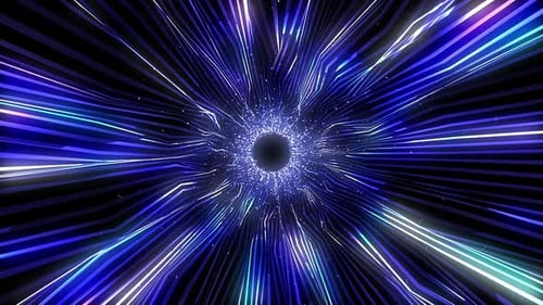 Abstract flight into emptiness tunnel animation.