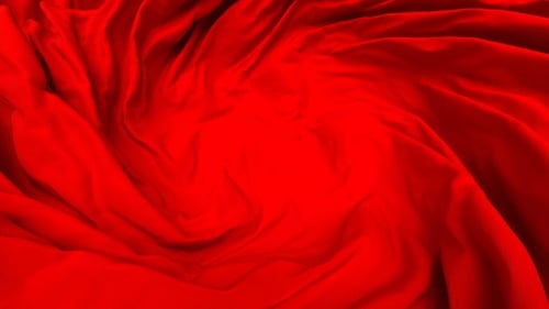Dynamic Flowing Red Fabric Abstract Motion Background