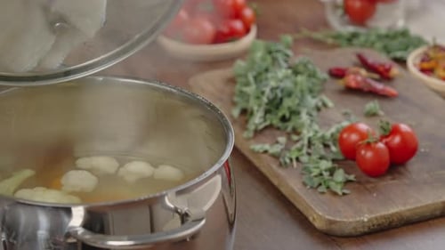 Lunch at Home Close Up Shot