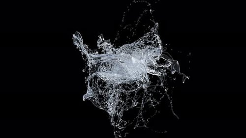 Realistic Water Splash Element with Alpha Channel