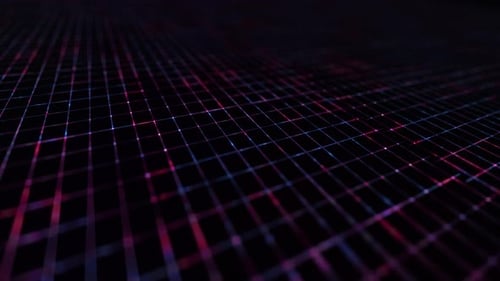 Animated Futuristic Data Grid Background