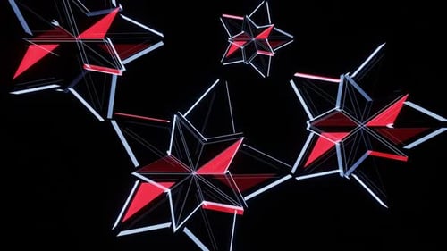 Fondo abstracto Vj Loop, rotación de estrellas centelleantes de neón 02