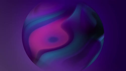 Animation einer futuristischen mehrfarbigen Flüssigkeit. Farbverläufe des wässrigen Flüssighintergrunds