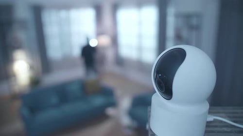 Security Camera Recording in a Home Interior