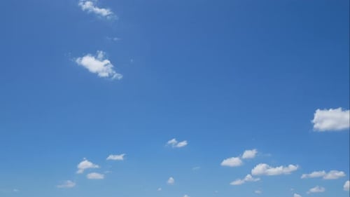 Time lapse of white cloud moving pass around sky background