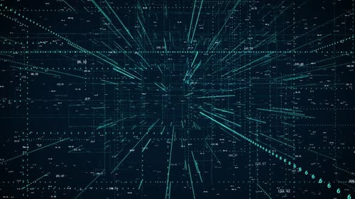 Futuristic Digital Data Grid Network Background Animation