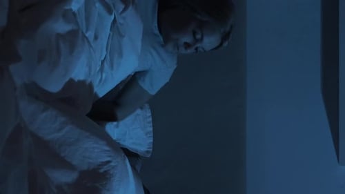 Apnea Insomnia Tired Wife Snoring Husband Vertical