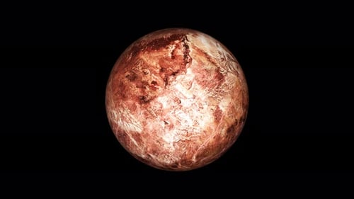 Makemake Planet Spinning In Black Background