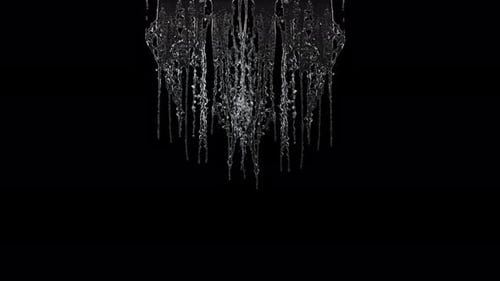 Realistic Water Curtain Falling Animation with Alpha Channel
