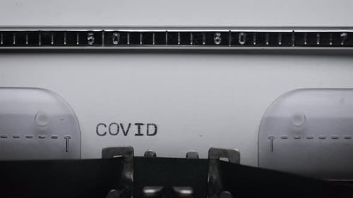 Typing Text on Typewriter