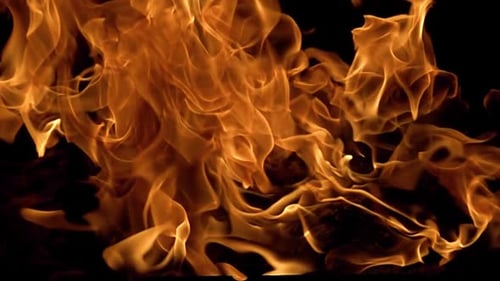 Flammen des Feuers auf schwarzem Hintergrund