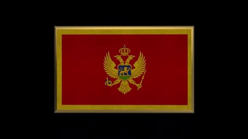 Drapeau du Monténégro 3D