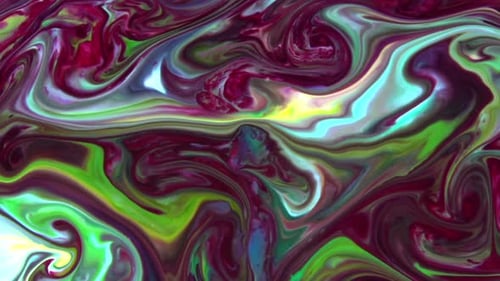 Colorful Abstract Paint Swirls in Dynamic Motion