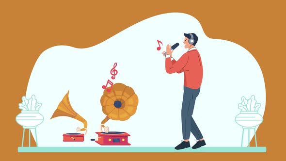 Singer Character Animation Scene 01, Elements Motion Graphics ft ...