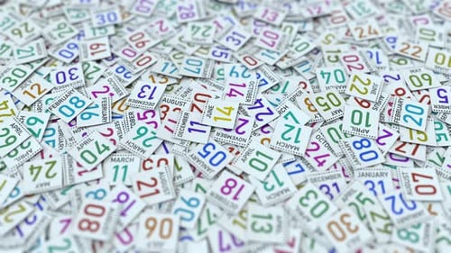 Random Calendar Pages Shuffling and Focusing on June 14