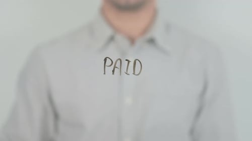 Writing "PAID" On Glass With Marker