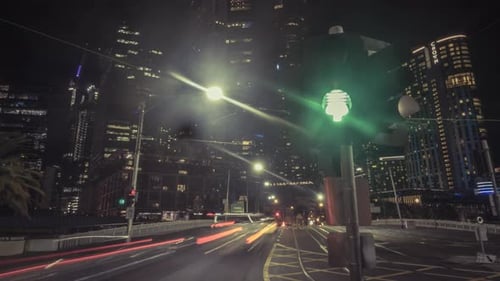 Melbourne night traffic timelapse