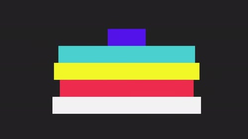 Colorful Lines Morphing to Abstracts Cubes 4K