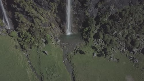 Beautiful waterfall in New Zealand