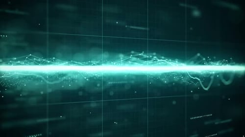 Futuristic Glowing Data Stream Network Technology Background