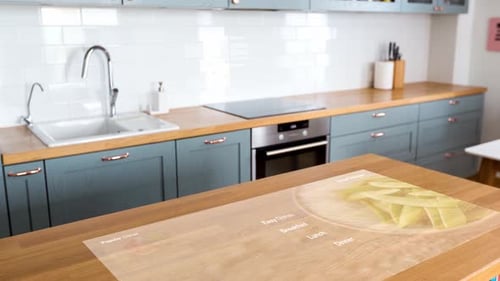 Futuristic Kitchen Interface for Smart Cooking Apps