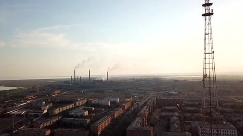 A Small Town on the Shore of the Balkhash Lake
