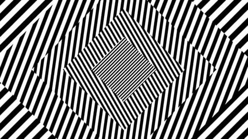 Black and White Striped Optical Illusion Loop Background