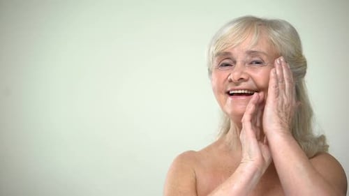 Smiling Senior Woman Posing