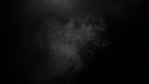 Smoke on Isolated Black Backgroind. Misty Texture