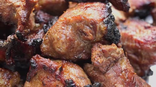 Close Up of Juicy Grilled Meat Barbecue