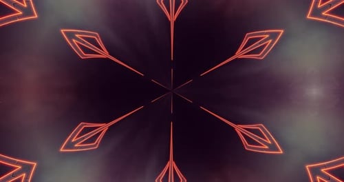 Abstract Neon Geometric Kaleidoscope Loop Background