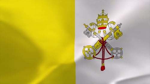 Vatican City Flag Waving Smooth Animation
