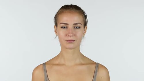 Woman Posing With Hair Pulled Back