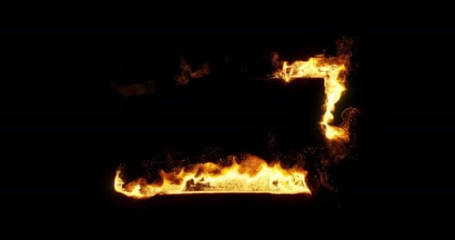 Rectangle shape on fire.