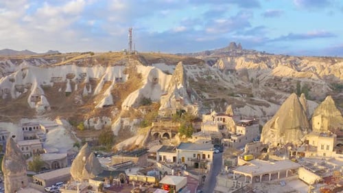 Famous cave hotels in Goreme valley on Cappadocia, Turkey