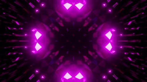 Colorful Neon Geometric Tunnel Seamless Loop Background