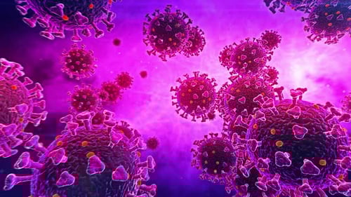 Animated 3D Microscopic Virus Cells Loop