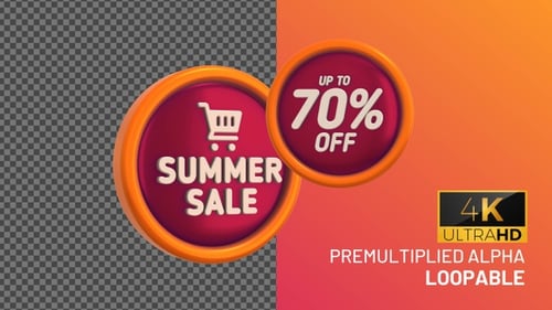 Summer Sale Up To 70 Percent Off Bage Looping with Alpha Channel