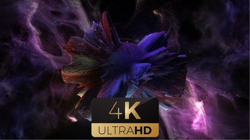 Abstract Morphing Sphere in Cosmic Nebula Background