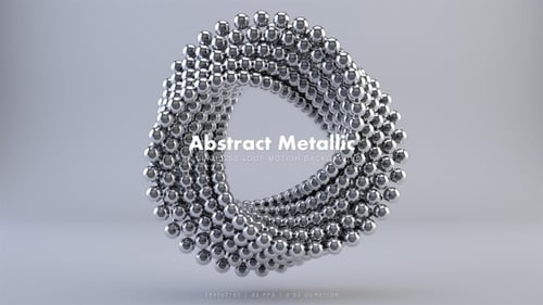 Abstract Rotating Metallic Spheres Mobius Strip