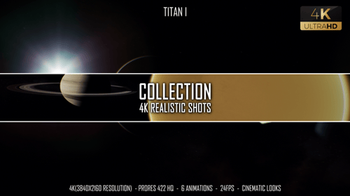 Cinematic Planet and Moon Space Fly-by Animation