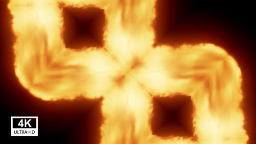 Dynamic Abstract Fiery Swirl Element