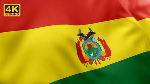 Flagge Boliviens - 4K