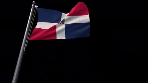 Dominican Republic Flag Waving Animation