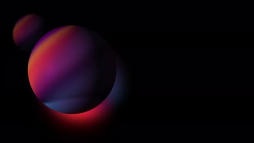 Abstract Fluid Glowing Spheres Motion Background